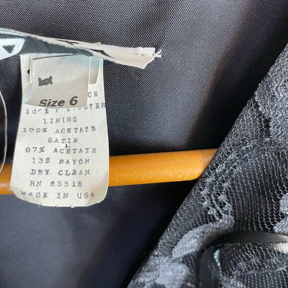 Vintage Patra Black Lace Ribbon Soutache Mesh Fitted Jacket Puff Shoulders Bow 6 - Picture 15 of 16